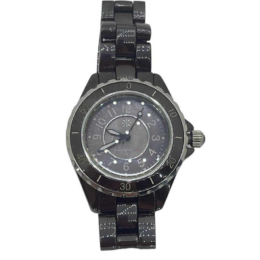 Isaac Mizrahi Live Women's Chocolate Ceramic Quartz Wristwatch Arabic Round 3ATM